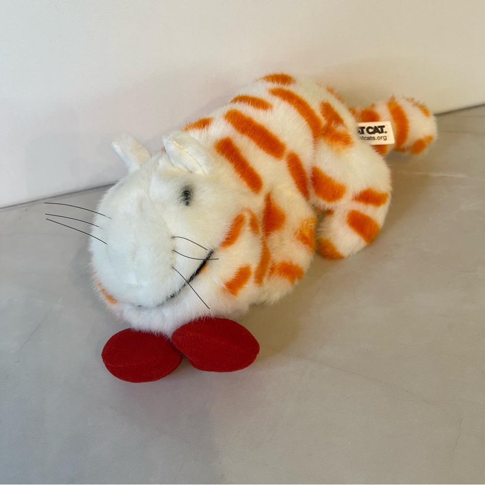 Fat Cat Orange Striped Plush Stuffed Animal Kitty Cat